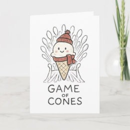 Jeu de cônes - Carte de Noël drôle