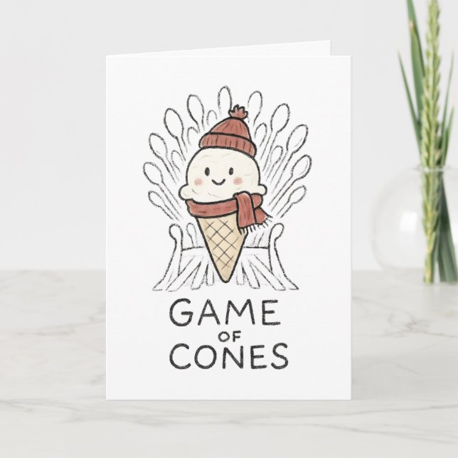 Jeu de cônes - Carte de Noël drôle (Devant)