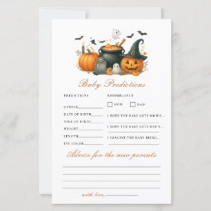 Jeu de conseil de prédiction de Baby shower Hallow