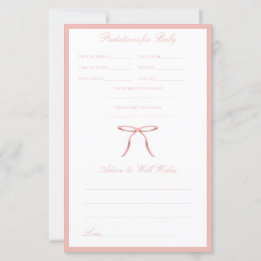 Jeu de conseils et de prédictions pour Baby Shower