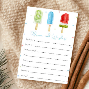 Jeu de conseils et de vœux pour Baby Shower Blue P