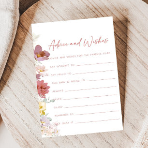 Jeu de conseils et de vœux pour la douche Florals 