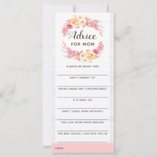 Jeu de conseils pour Baby Shower Shabby Chic Flora