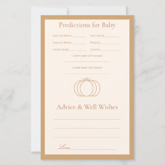 Jeu de conseils/prédictions pour Baby Shower Littl