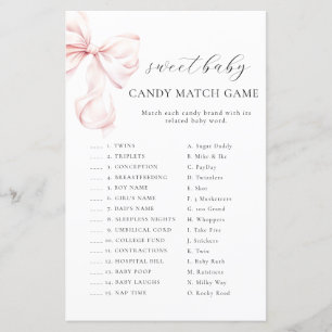 JEU DE CORRESPONDANCE À Baby shower À Cou Rose