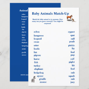 Jeu de Correspondance sur le Thème des Animaux Div