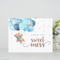 Jeu de couche pour Baby Shower 'Teddy Bear Guess t