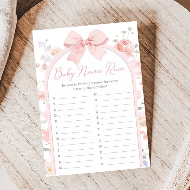 Jeu de course au nom de bébé Fleur Bébé en Fleur D (Créateur téléchargé)