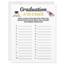 Jeu de course de A à Z pour la remise des diplômes