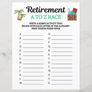 Jeu de course de A à Z pour la retraite