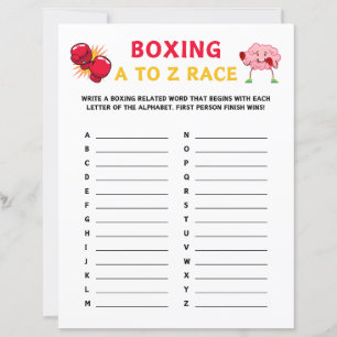 Jeu de course de boxe A à Z