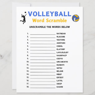 Jeu de course de mot de volley-ball