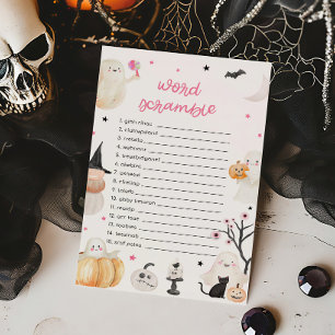 Jeu de course de mots de petite fille Halloween Bo