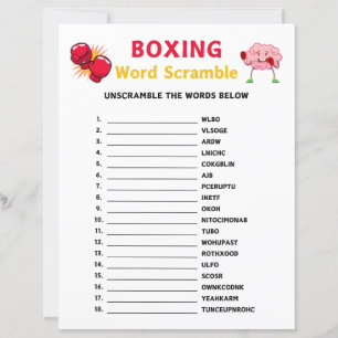 Jeu de course de mots en boîte