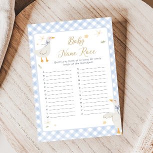 Jeu de course de noms de Baby Shower Bébé Silly Go