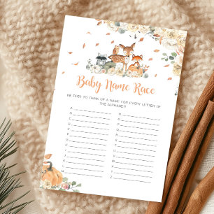Jeu de course de noms de bébé animal de la forêt a