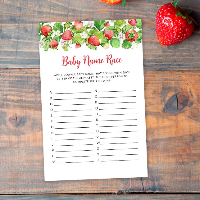 jeu de course de noms de bébé fraise (Créateur téléchargé)