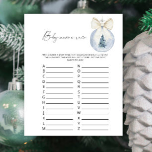Jeu de course de prénom de bébé Noël d'hiver