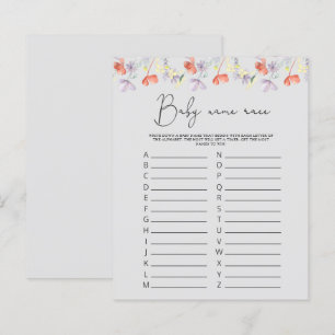 Jeu de course de prénoms de bébé Fleurs sauvages