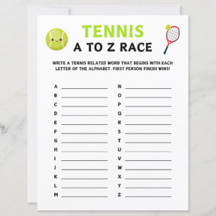 Jeu De Course De Tennis A À Z