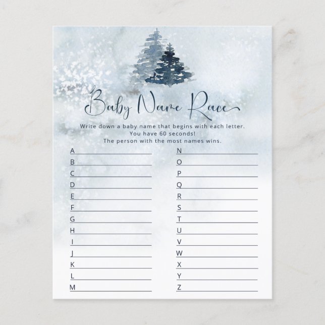 Jeu de course pour bébé d'hiver (Devant)