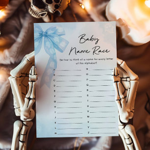 Jeu de course pour le nom de bébé Blue Bow Little