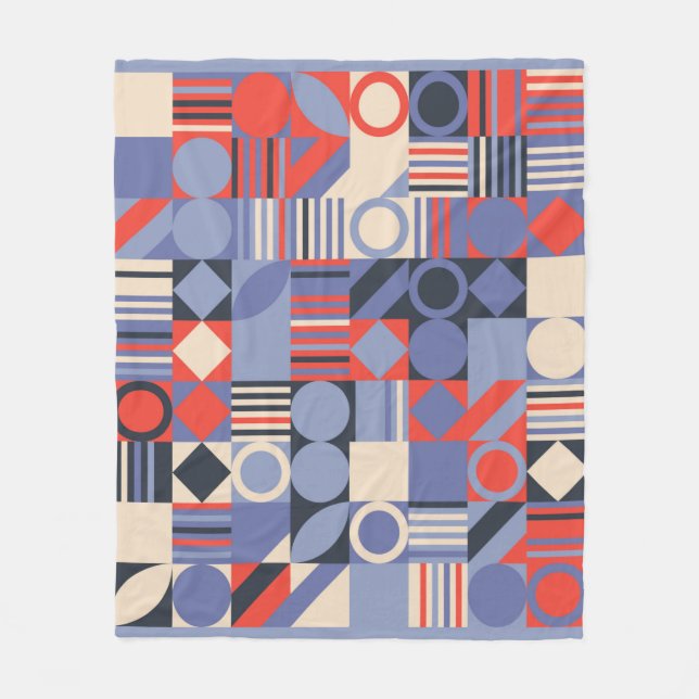 Jeu de couvertures géométriques rétro. Design rétr (Devant)