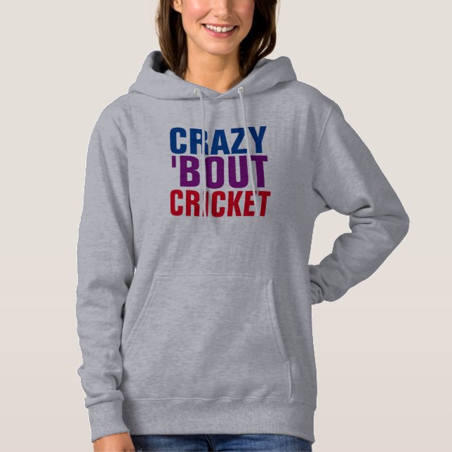 JEU DE CRICKET T-shirts SPORT, FOU À PROPOS DE CRI (Devant)
