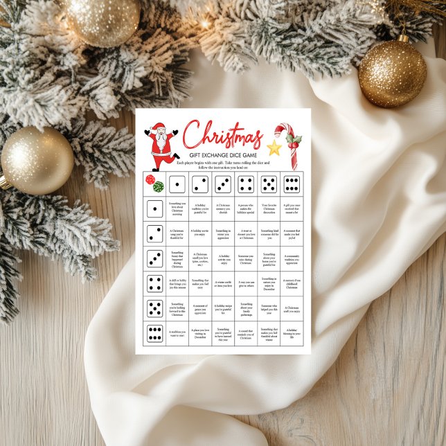 Jeu de dés pour échange de cadeaux de Noël | Lance (Christmas Gift Exchange Dice Game | Roll the Dice)