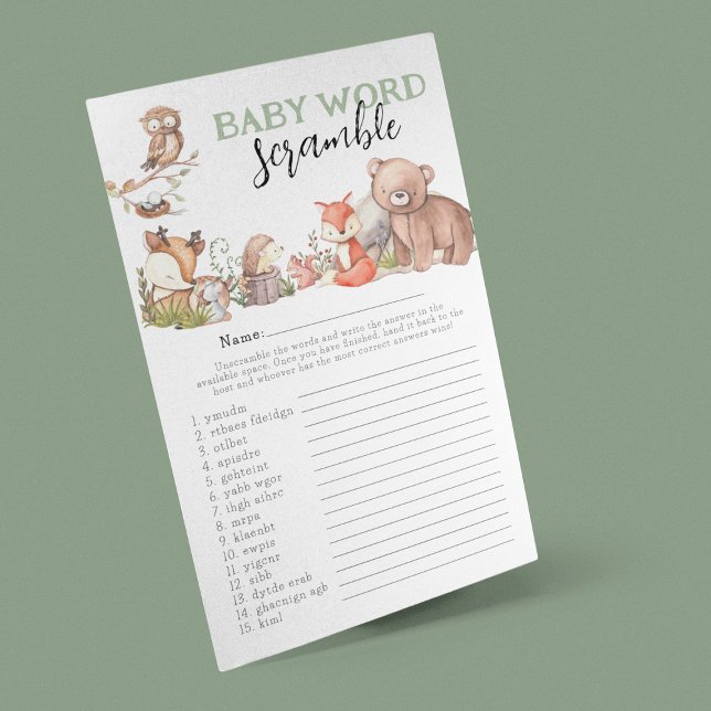 Jeu de désordre de mots 'Animaux de la forêt' pour (Créateur téléchargé)