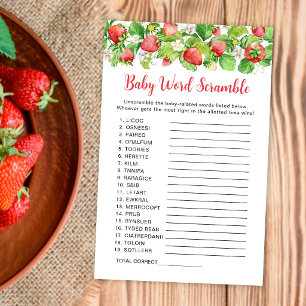 jeu de désordre de mots Bébé Fraise