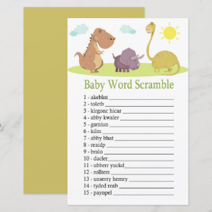 jeu de désordre de mots de bébé dinosaure
