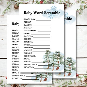 Jeu de désordre de mots de bébé Flocon de neige d'