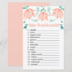 Jeu de désordre de mots de bébé Tulipe Rose