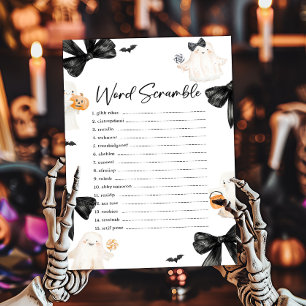 Jeu de désordre de mots Halloween Ghost Little Boo