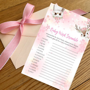 Jeu de désordre de mots pour bébé fille de la forê
