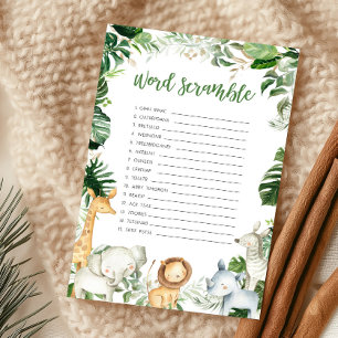 Jeu de désordre de mots pour bébé Safari Wild One