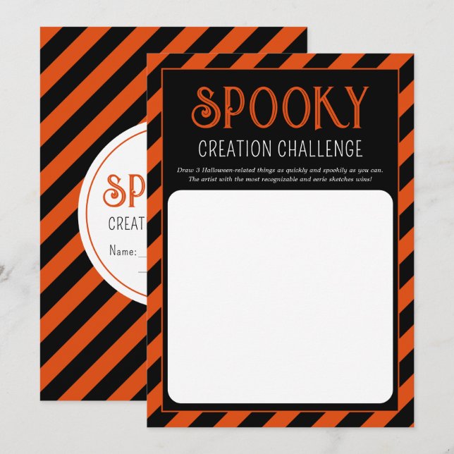 Jeu de dessin de fête d'Halloween (Devant / Derrière)