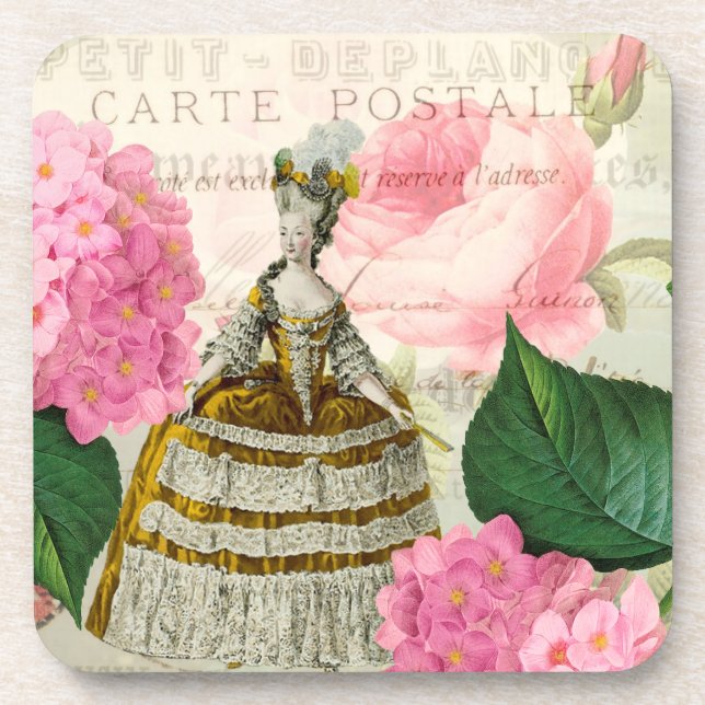 Jeu de Dessous de verre d'accents français Marie A (Devant)