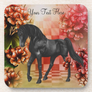 Jeu de Dessous de verre de fleurs de chevaux d'Ima