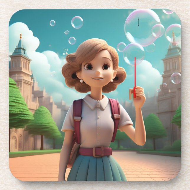 Jeu de Dessous de verre de nuages de bulles de fil (Devant)