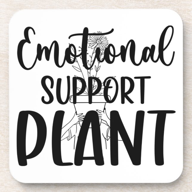 Jeu de Dessous de verre de Plante de support émoti (Devant)