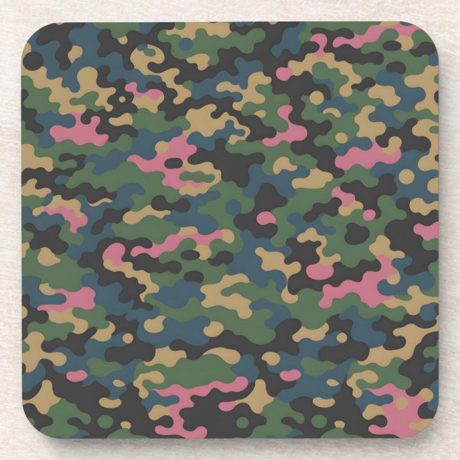 Jeu de Dessous de verre en plastique de Carré (Devant)