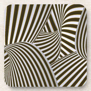 Jeu de Dessous de verre en plastique dur 3D Twists