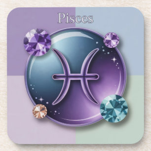 Jeu de Dessous de verre en plastique Pisces Gemsto