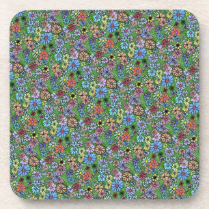 Jeu de Dessous de verre floraux "Floral Fun #2 Mot