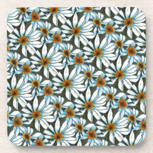 Jeu de Dessous de verre floraux "Motif marbré #1"