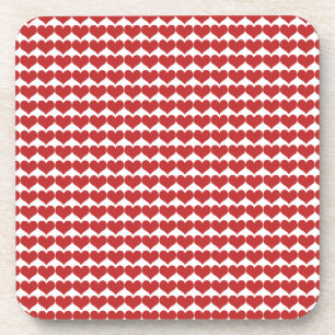 Jeu de Dessous de verre Motifs Red Cute Hearts