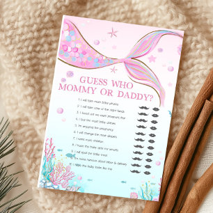 Jeu de devinette Baby Shower Sirène : Maman ou Pap
