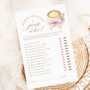Jeu de devinette Café Coquette Maman ou Papa Bébé